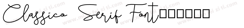 Classico   Serif Font字体转换
